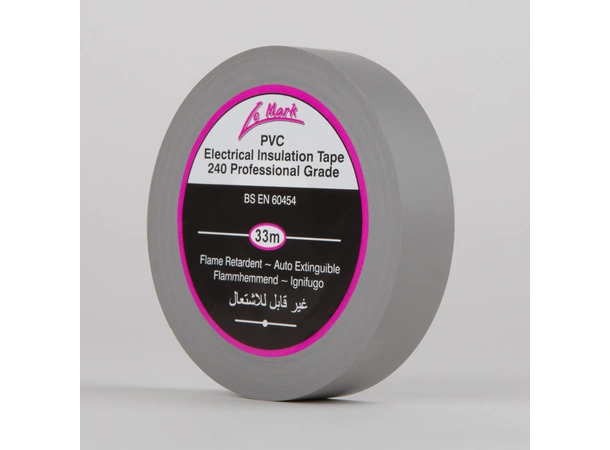 Le Mark PVC Tape GREY 19mm X 33m 